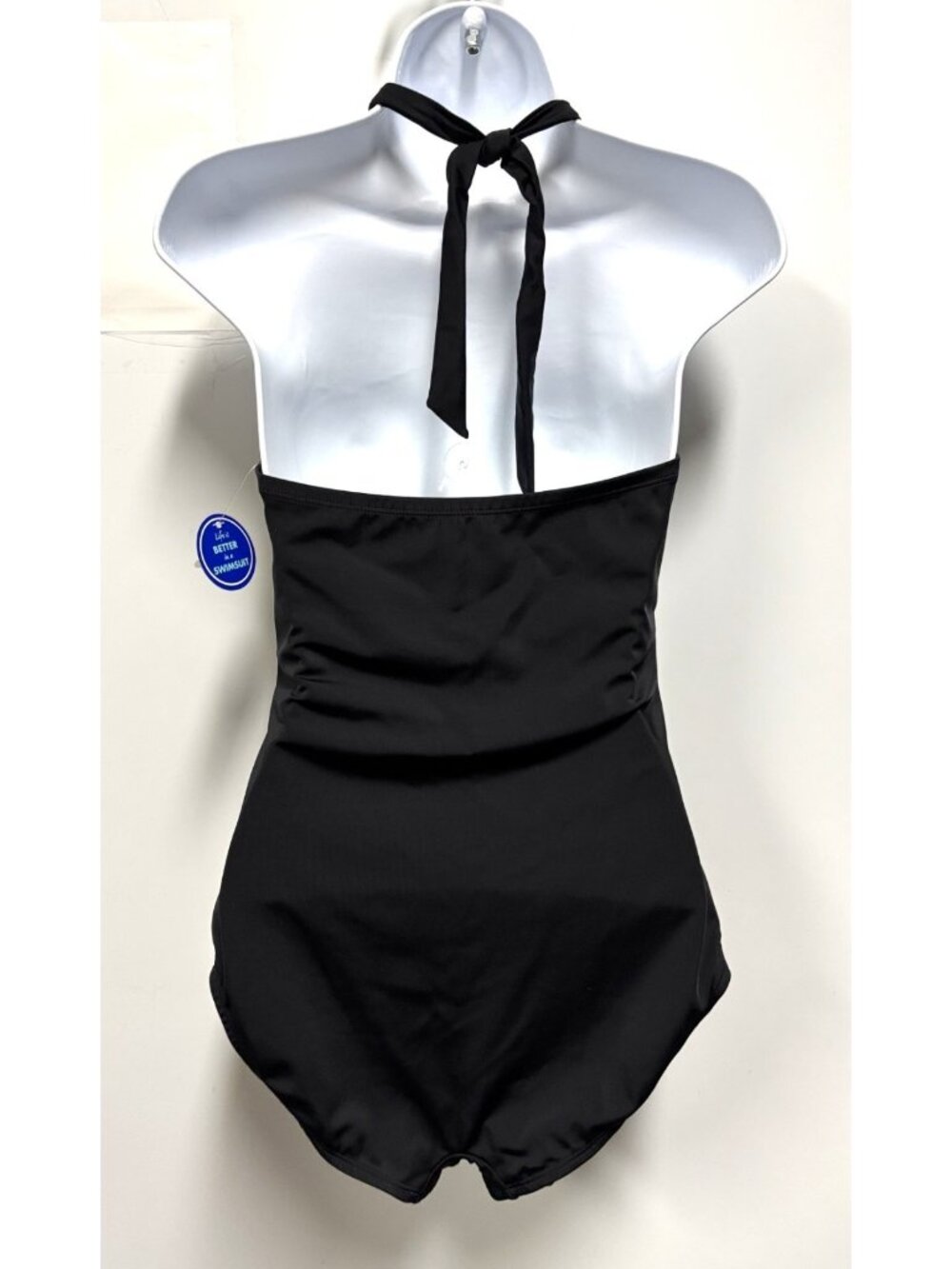 Women's One Piece Swimsuit Black Tummy Control Size 8 , 12 Swimsuits for All NWT - Picture 5 of 7